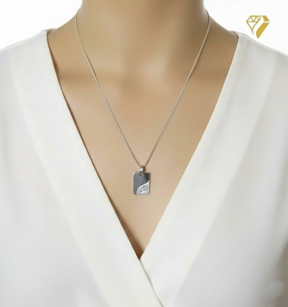 Anhänger Gravurplatte 13x18mm Sternzeichen Krebs 925 Silber