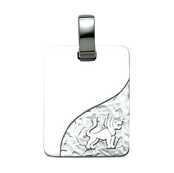 Anhänger Gravurplatte 13x18m Löwe 925 Silber