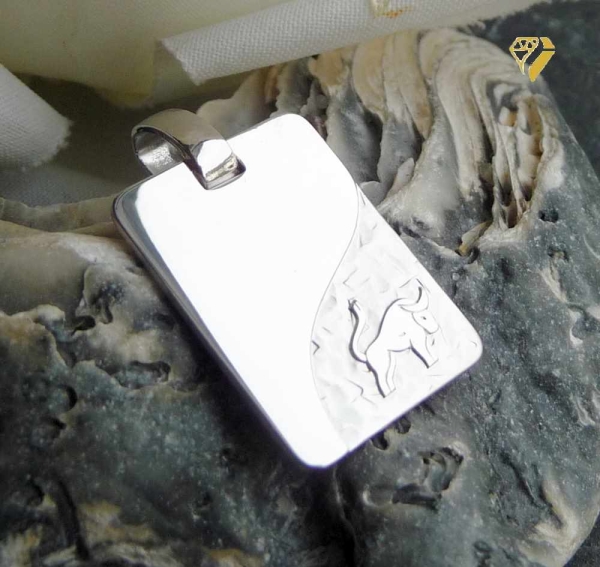 Anhänger Gravurplatte Stier 925 Silber