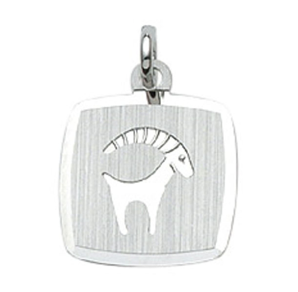 Anhänger Sternzeichen Steinbock eckig 11x11mm Silber 925