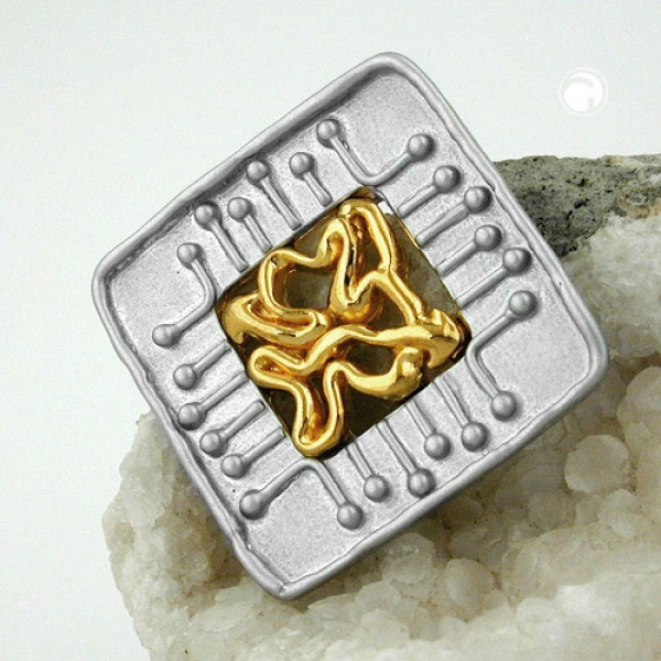 Anhänger Quadrat silber gold