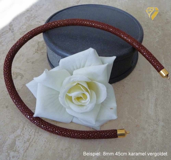 Collier aus Rochenleder 3mm für Wechselschliesse