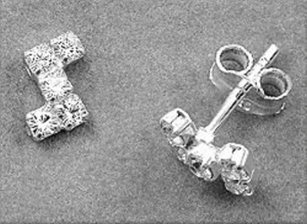 Ohrstecker Z Strass 925 Silber