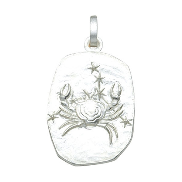 Anhänger Sternzeichen Krebs Relief 18x23mm Silber 925