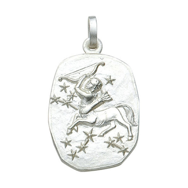 Anhänger Sternzeichen Schütze Relief 18x23mm Silber 925