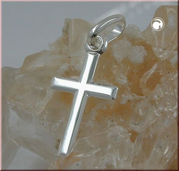 Anhänger kleines Kreuz glänzend 925