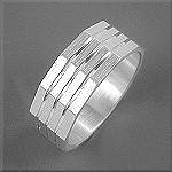 Ring Gr. 54 kantig 3 Linien 925 Silber