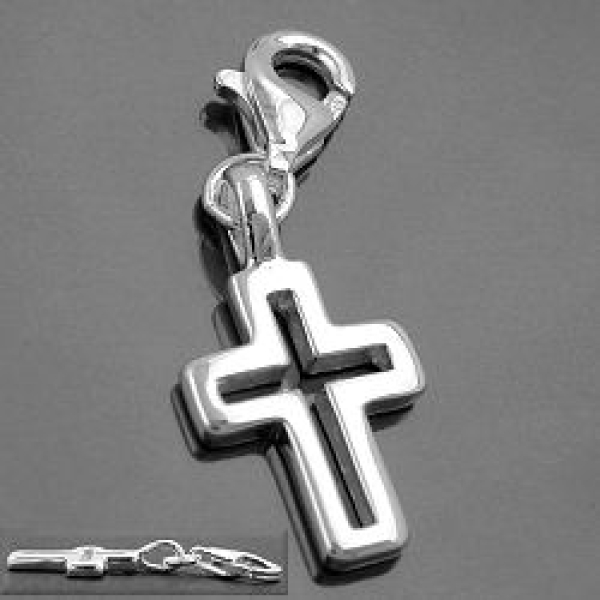 Anhänger, Charm kleines Kreuz Silber 925