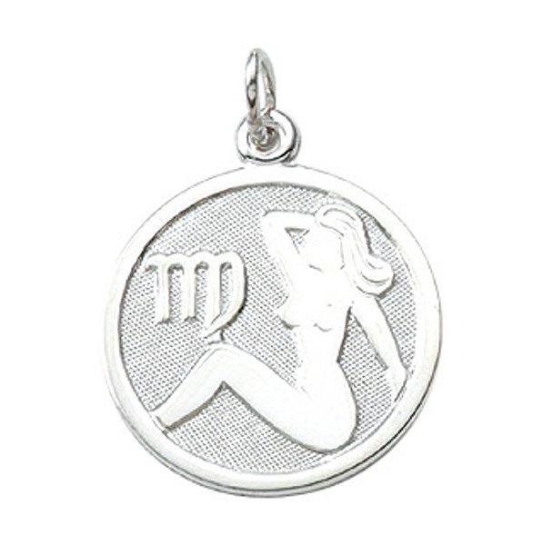 Anhänger Sternzeichen Jungfrau rund 16mm Silber 925