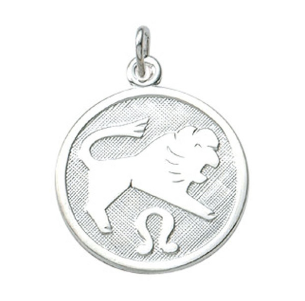 Anhänger Sternzeichen Löwe rund 16mm Silber 925