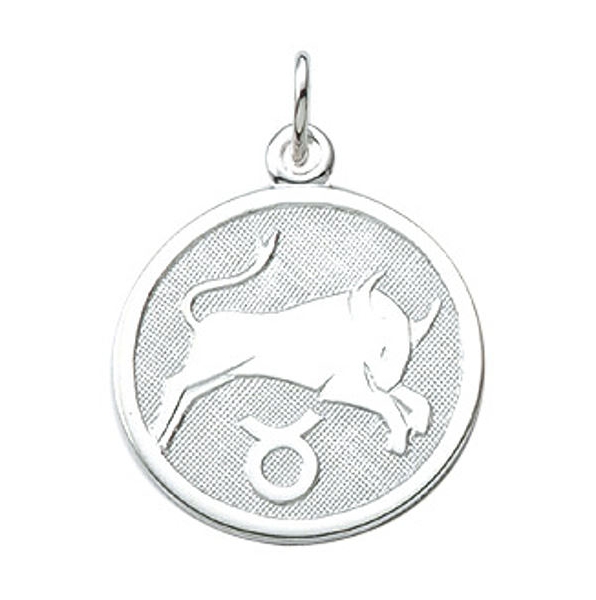 Anhänger Sternzeichen Stier rund 16mm Silber 925