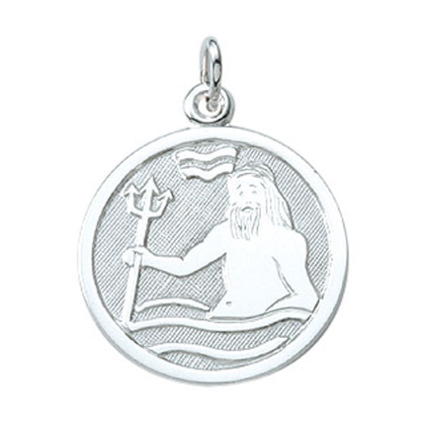 Anhänger Sternzeichen Wassermann rund 16mm Silber 925