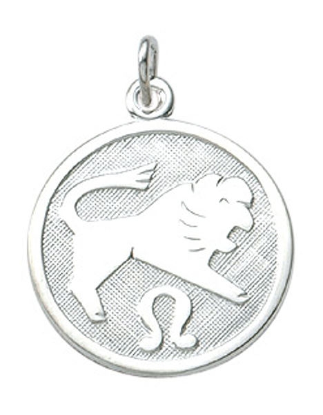 Anhänger Sternzeichen Löwe rund 16mm Silber 925