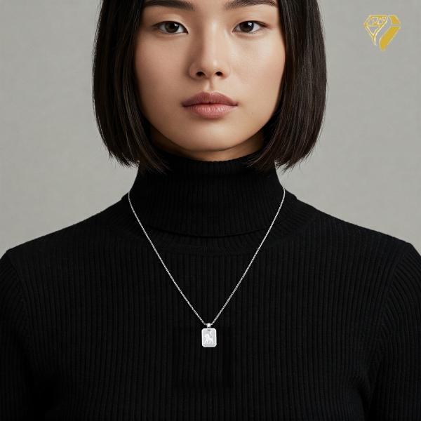 Anhänger Sternzeichen Löwe eckig 12x15mm Silber 925