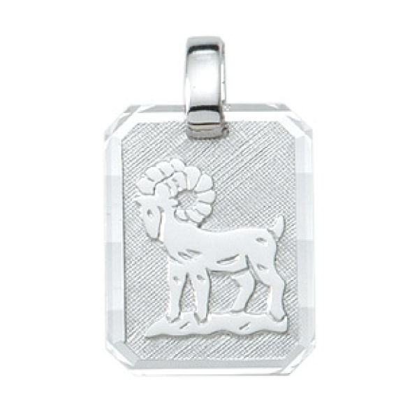 Anhänger Sternzeichen Widder eckig 12x15mm Silber 925