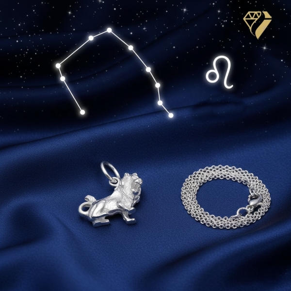 Anhänger Sternzeichen Löwe plastisch 22x17mm Silber 925