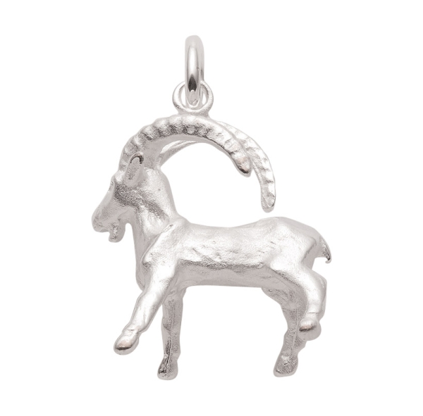 Anhänger Sternzeichen Steinbock plastisch 22x17mm Silber 925