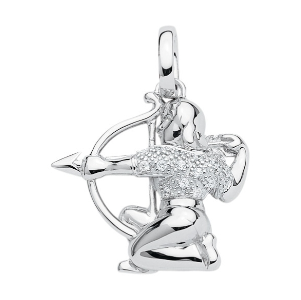 Anhänger 18x20mm Sternzeichen Schütze 925 Silber Zirkonia