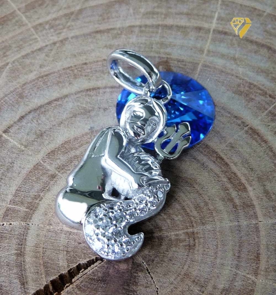 Anhänger Sternzeichen Wassermann 925 Silber Zirkonia