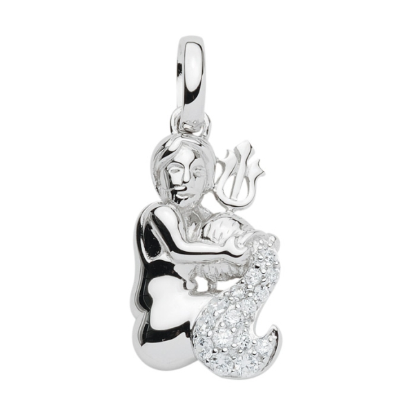 Anhänger 18x20mm Sternzeichen Wassermann 925 Silber Zirkonia