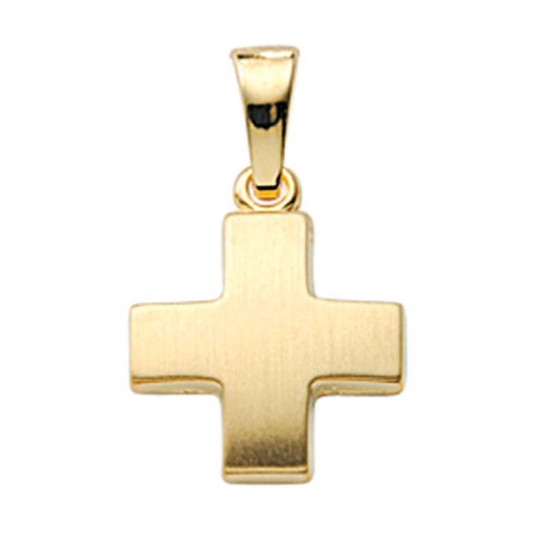 Anhänger Kreuz mattiert 11x10mm 8Kt 333 GOLD