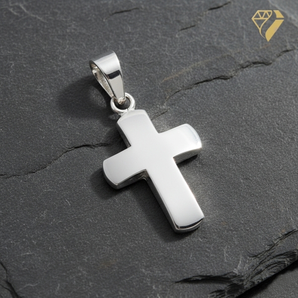 Anhänger Kreuz 11x14mm 14Kt 585 WEISSGOLD