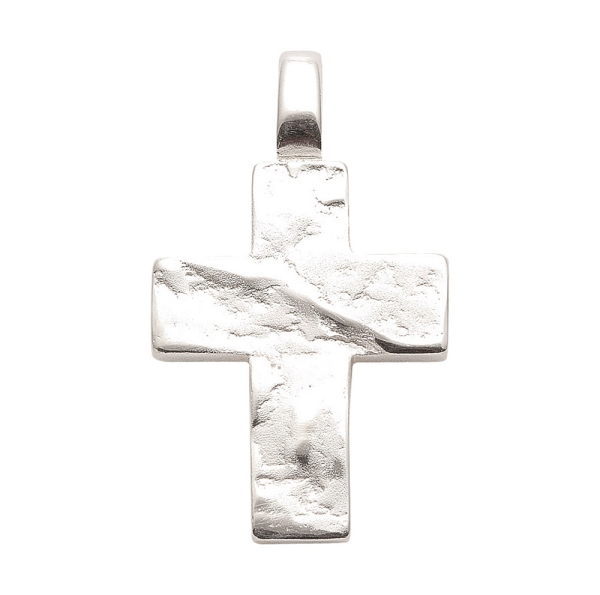 Anhänger Kreuz gehämmert 16x20mm Silber 925
