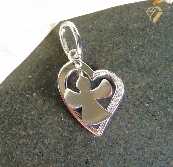 Anhänger Herz Engel Zikoina 925 Silber