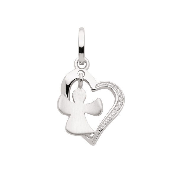 Anhänger Herz Engel Zikoina 925 Silber