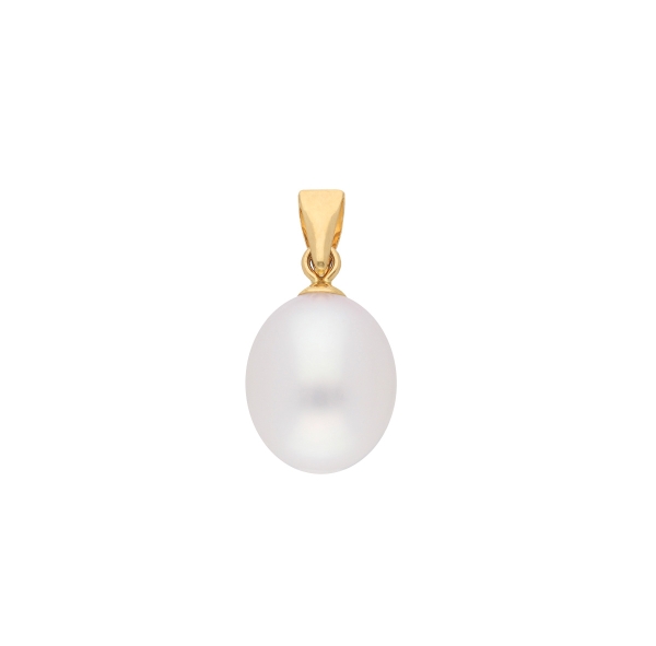 Anhänger 10,4x8,8mm Süßwasserperle 14Kt 585 GOLD