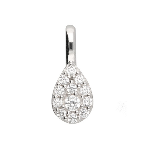 Anhänger Tropfen 5x12mm Zirkonias 925 Silber