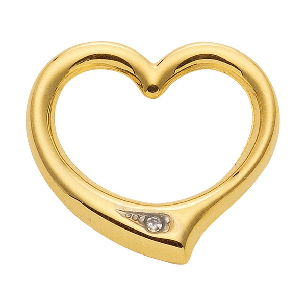 Anhänger Herz  Swingheart 16x13mm mit Diamant 0,005ct 8Kt 333 GOLD