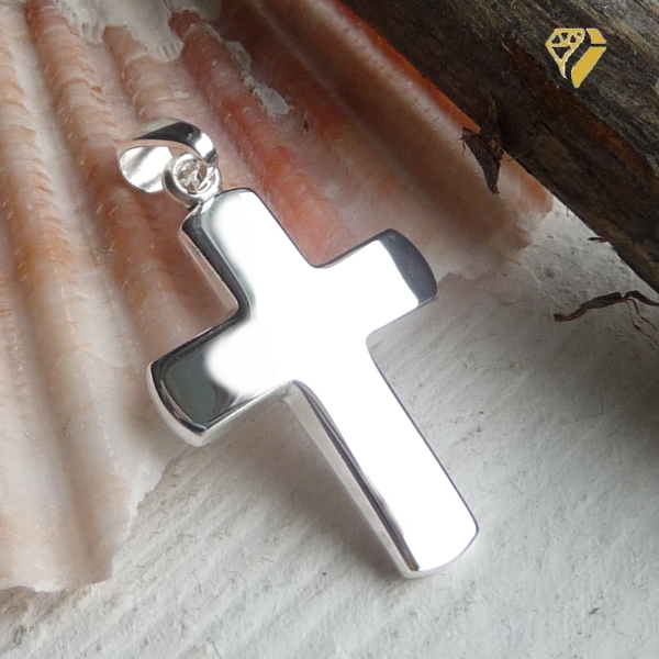 Anhänger Kreuz 14,2x18,6mm poliert Silber 925