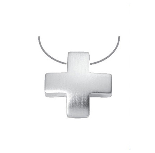 Anhänger Kreuz mattiert 17x17mm Silber 925