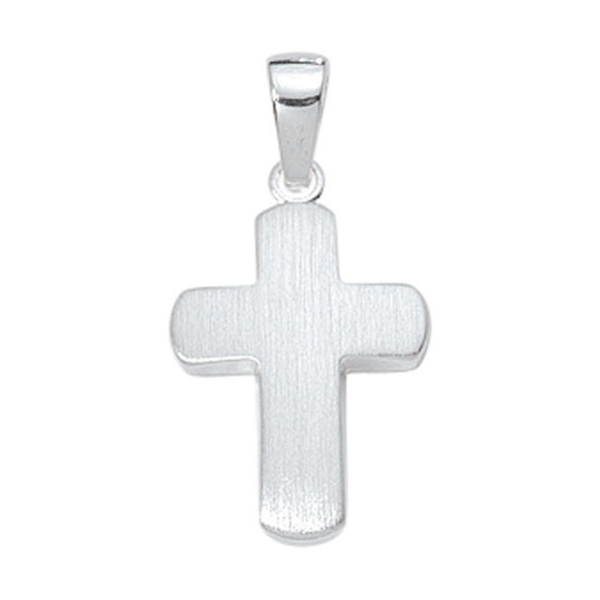 Anhänger Kreuz mattiert 11,4x10,5mm Silber 925