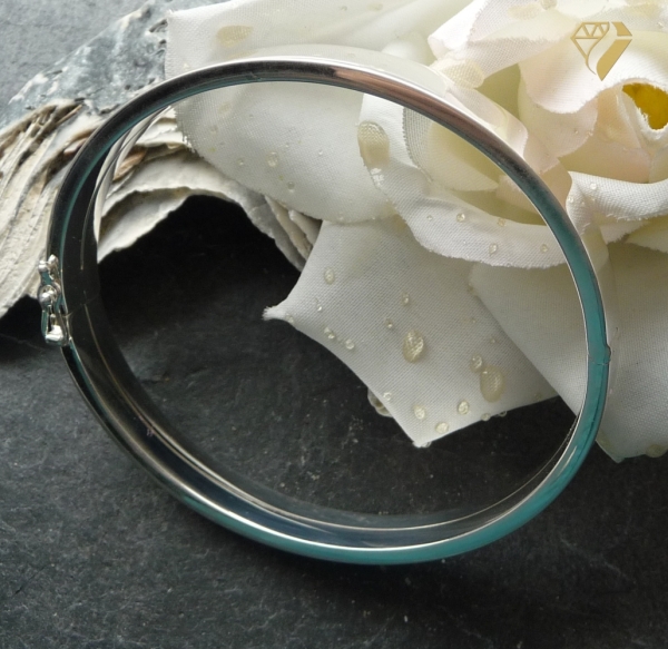 Armreif eckig oval 8mm 925 Sterling Silber