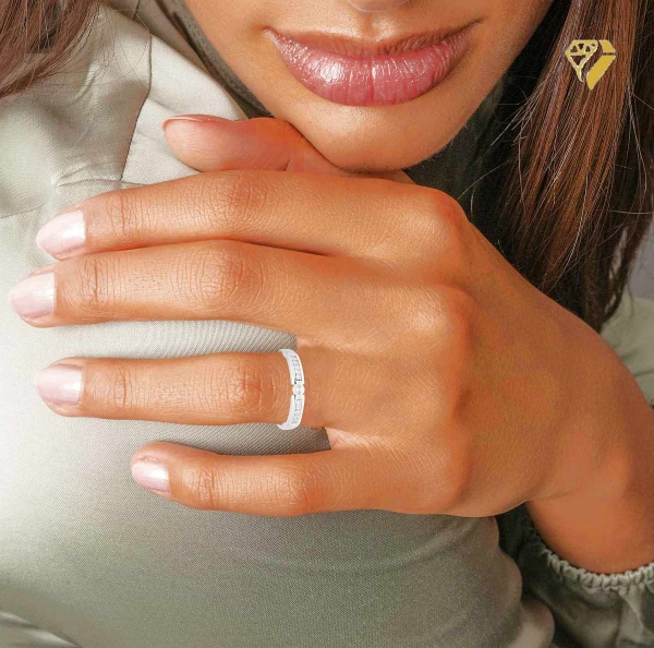Ring 3mm mit Zirkonia 925 Silber Gr. 64