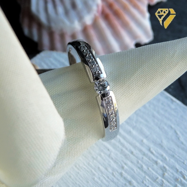 Ring 3mm mit Zirkonia 925 Silber Gr. 58