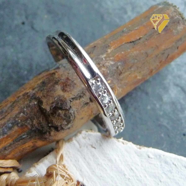 Ring Memoire 3,2mm Zirkonia 925 Silber Gr. 52