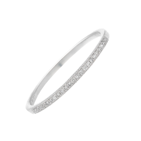 Ring 1,5mm mit Diamanten 0,06ct 585 WEISSGOLD