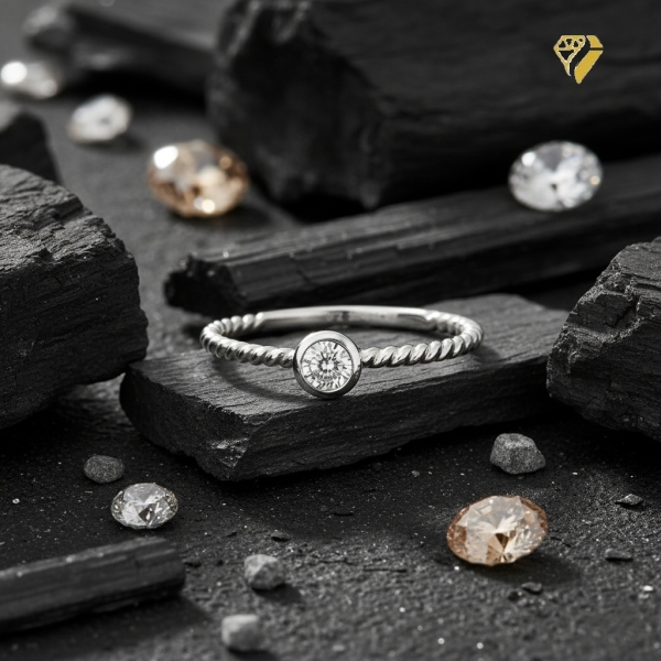 Ring Besatzmaß 4,8mm mit Diamant 0,06ct 585 WEISSGOLD