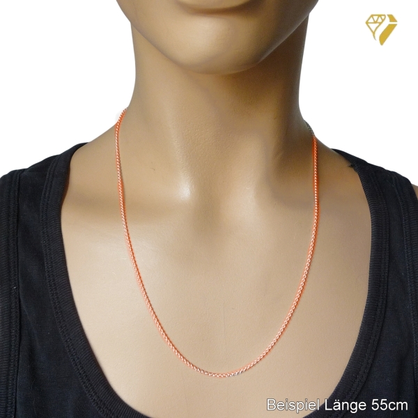 Collier Kette Anker rund 1,9mm Silber rosévergoldet 45cm