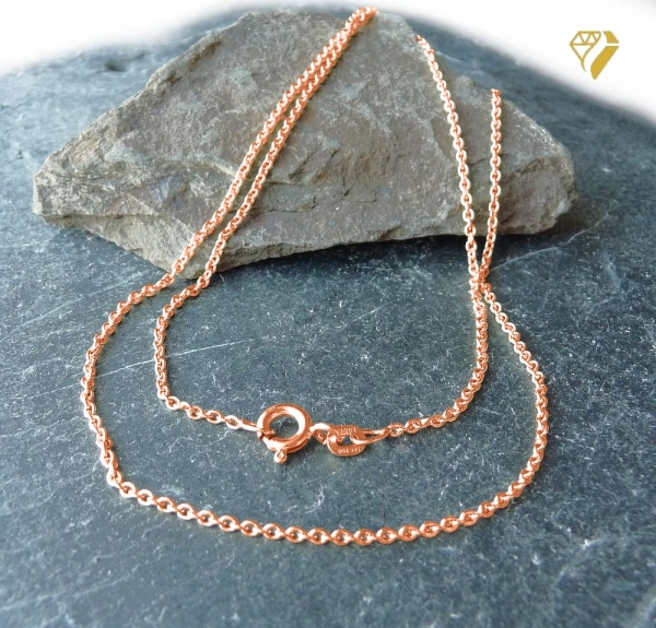 Collier Kette Anker rund 1,6mm Silber rosé 40cm