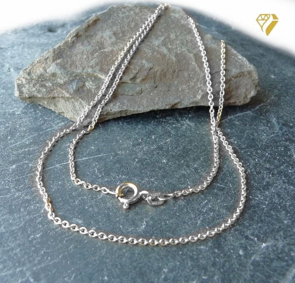 Collier Anker rund 1,6mm 8Kt 333 WEISSGOLD 45cm