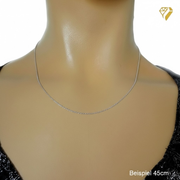 Collier Anker rund 1,6mm 8Kt 333 WEISSGOLD 45cm