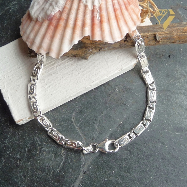 Armband S-Panzer 4,6mm 925 Silber 21cm