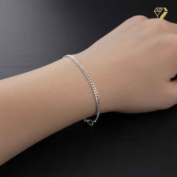 Armband Panzer 4mm Silber 925 19cm