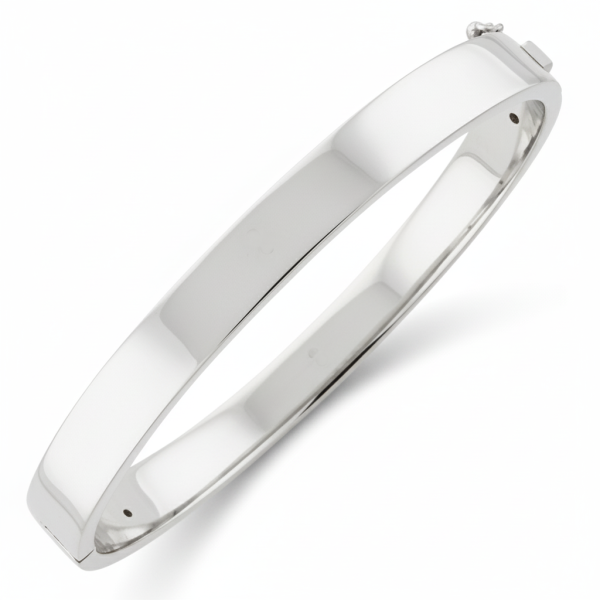 Armreif eckig oval 10mm 925 Sterling Silber