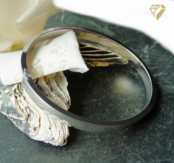 Armreif 6mm eckig oval 925 Sterling Silber