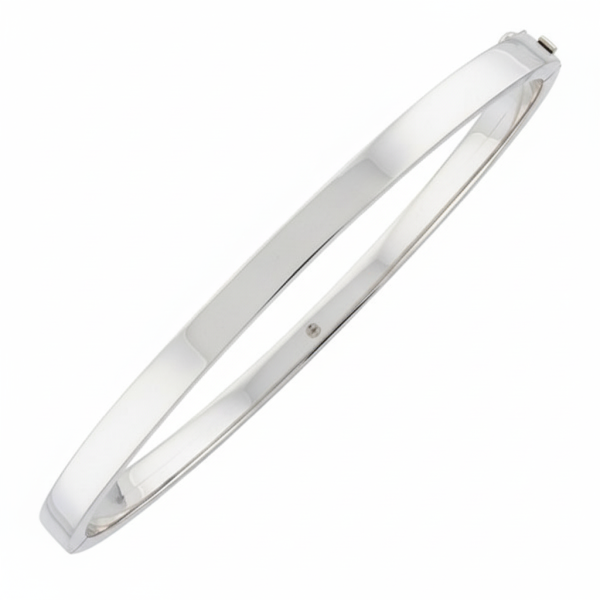 Armreif 6mm eckig oval 925 Sterling Silber